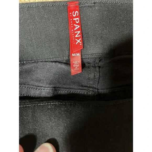 Spanx High Rise Ankle Skinny Shaping Black Jeans Women's Size Medium - Picture 8 of 8